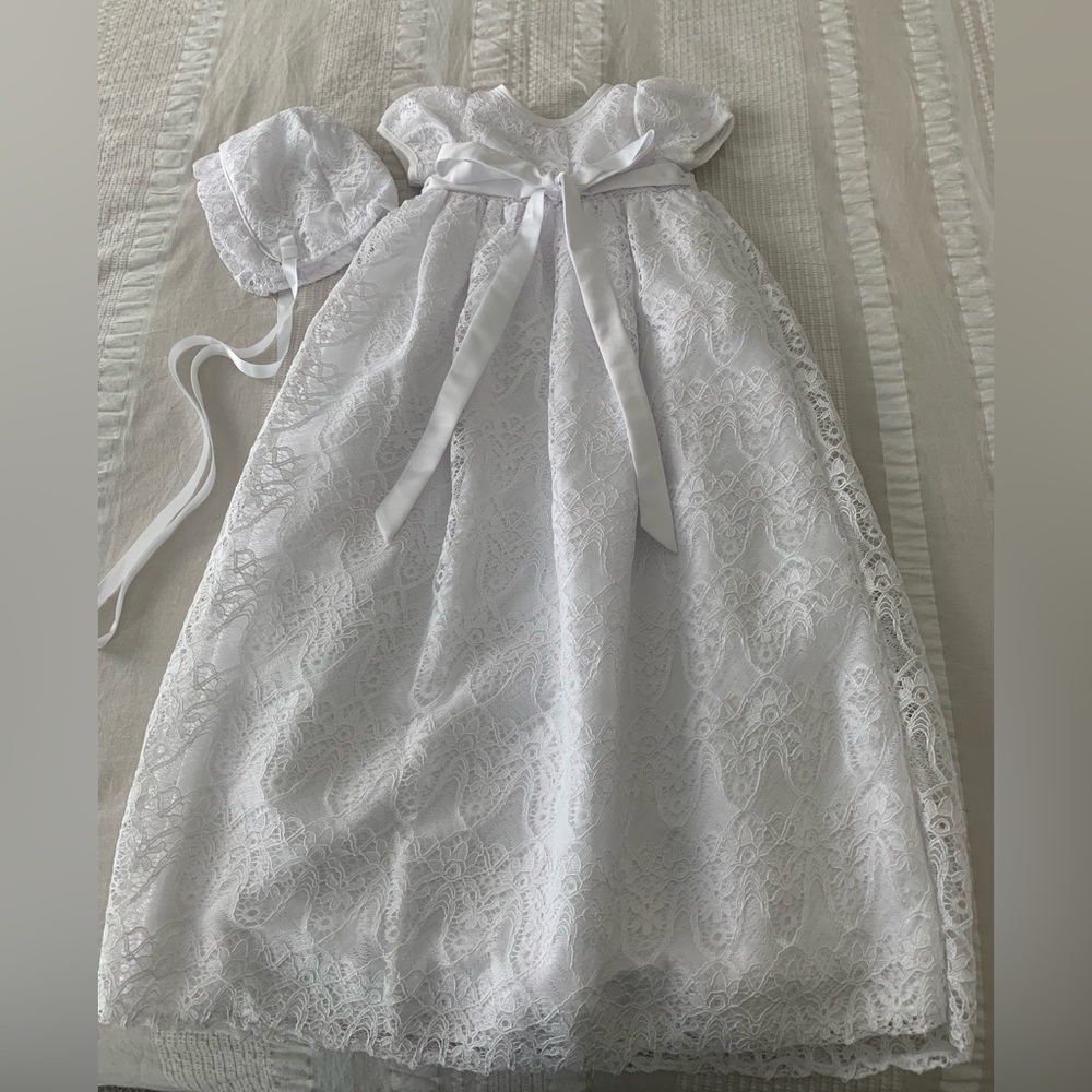 Pippa & Julie Lace Christening Gown